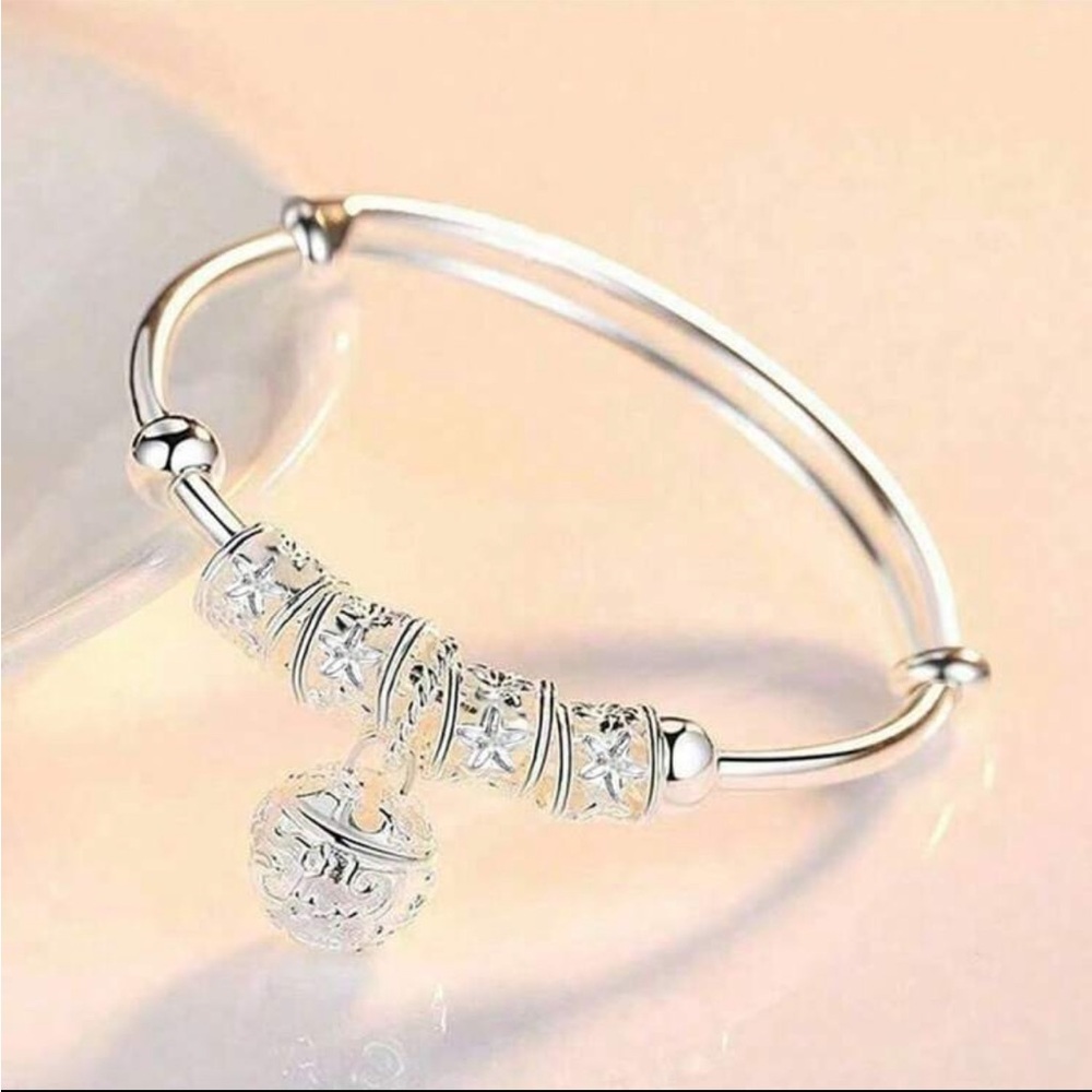 🔔 Ring In The New Year! S925 Sterling Silver Bracelet with Bell Ball Charm - 🔔